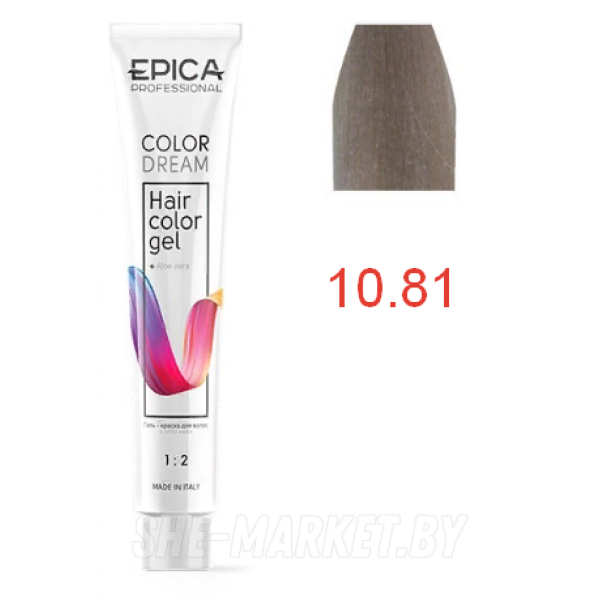 Гель-краска COLORDREAM 10.81 светлый блондин жемчужно-пепельный, 100мл