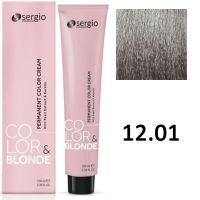 Крем-краска для волос Color Blonde ТОН - 12.01 ультра-светлый блондин легкий пепельный, 100мл