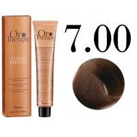 Безаммиачная крем-краска для волос ORO Therapy Color Keratin 7.00, русый интенсивный, 100мл