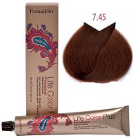 Крем-краска для волос LIFE COLOR PLUS 7.45/7RT каштановый блондин100мл
