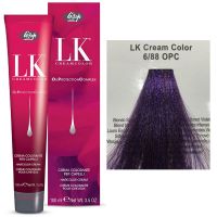 Краска для волос LK OPC Oil Protection Complex  6/88 темный блондин фиолетовый интенсивный 100мл