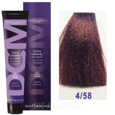 Крем-краска DCM Hair Color Cream HOP Complex 4/58 100мл