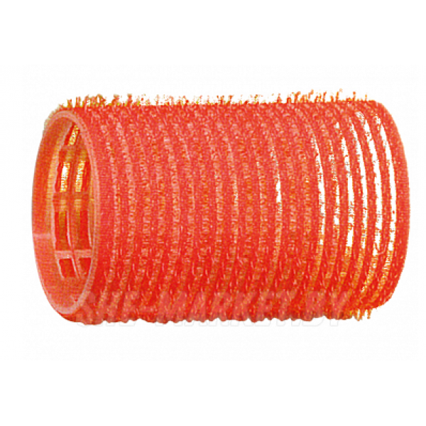 Бигуди-липучки, красные d 36мм., 12шт/упк