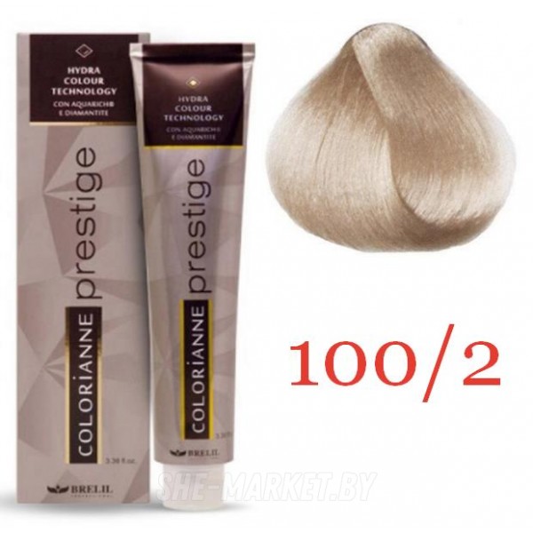 Крем краска для волос Colorianne Prestige ТОН - 100/2 Суперосветлитель жемчужная платина, 100мл
