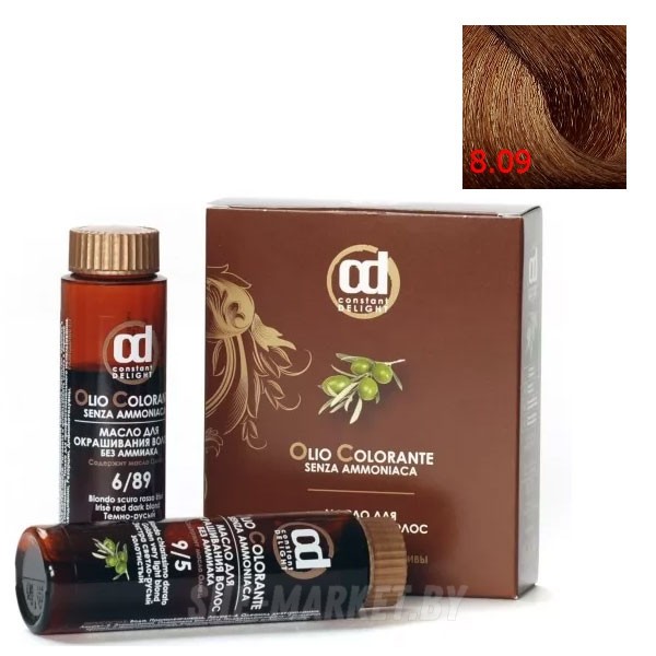 Масло для окрашивания волос Olio Colorante 8.09, 50мл