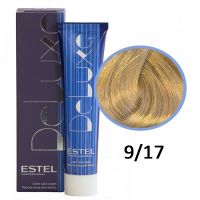 Краска-уход для волос Deluxe 9/17 блондин пепельно-коричневый 60мл