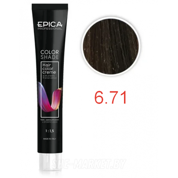 Крем-краска COLORSHADE 6.71 темно-русый шоколадно-пепельный, 100мл