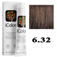 Крем-краска для волос iColori ТОН - 6.32 темный бежево-коричневый, 90мл