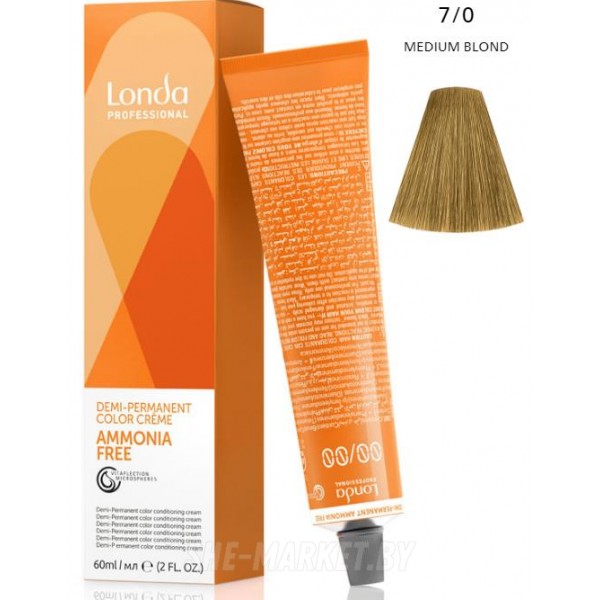 Интенсивное тонирование волос Londacolor 7/0 Блонд (натуральный) 60мл