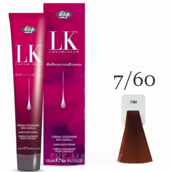 Краска для волос LK OPC Oil Protection Complex 7/60 блондин медный натуральный, 100мл