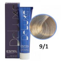 Краска-уход для волос Deluxe 9/1 блондин пепельный 60мл