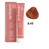 Перманентная крем-краска для волос AMBIENT тон 8.43, 60мл