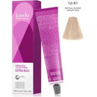 Стойкая крем-краска LondaColor 12/61 специальный блонд фиолетово-пепельный 60мл Стойкая крем-краска LondaColor 12/61 специальный блонд фиолетово-пепельный 60мл