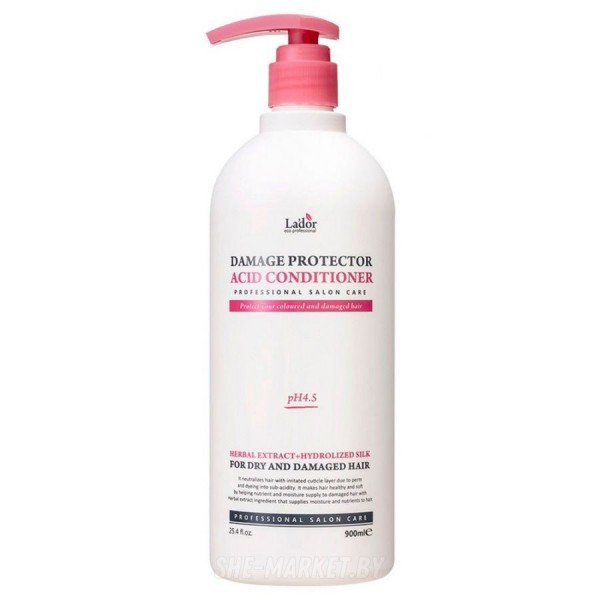 Кондиционер для поврежденных волос с аргановым маслом Damaged Protector Acid Conditioner, 900мл