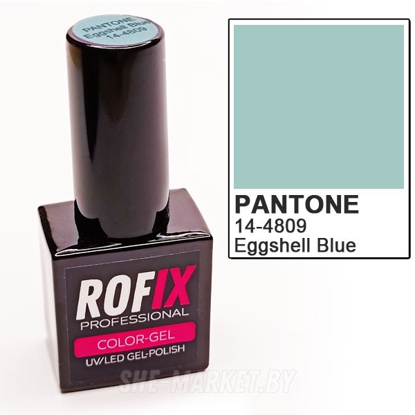 Гель-лак Rofix Color-Gel PANTONE 14-4809 Eggshell Blue, 10гр