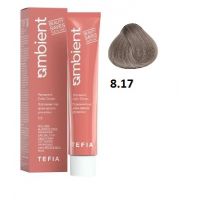 Перманентная крем-краска для волос AMBIENT тон 8.17, 60мл