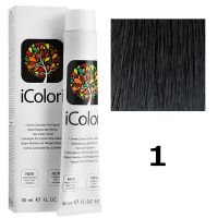 Крем-краска для волос iColori ТОН - 1 черный, 90мл