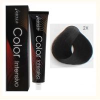 Крем-краска для волос Color Intensivo для седых волос 2.X черно-коричневый, 100мл