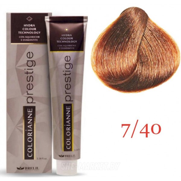 Крем краска для волос Colorianne Prestige ТОН - 7/40 Медный блонд, 100мл