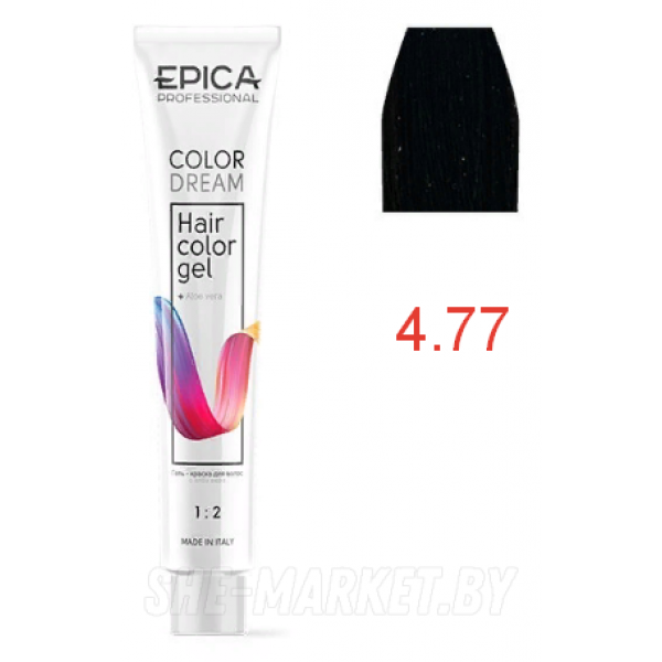 Гель-краска COLORDREAM 4.77 шатен шоколадный интенсивный, 100мл