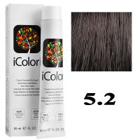 Крем-краска для волос iColori ТОН - 5.2 светлый матовый коричневый, 90мл
