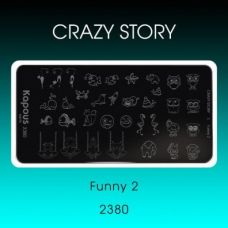 Funny 2, пластина для стемпинга Crazy story