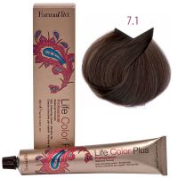 Крем-краска для волос LIFE COLOR PLUS 7,1/7C пепельный блондин 100мл
