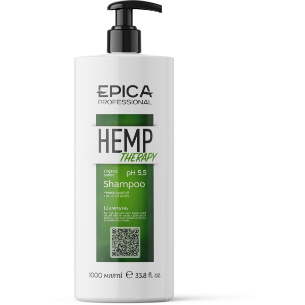 Шампунь для роста волос Hemp therapy ORGANIC, 1л