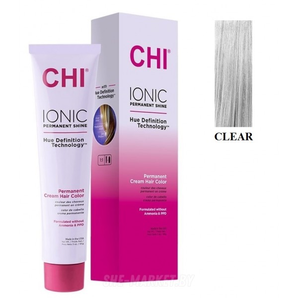 Безаммиачная крем-краска для волос Ionic Permanent Shine Hair Color CLEAR, 85гр