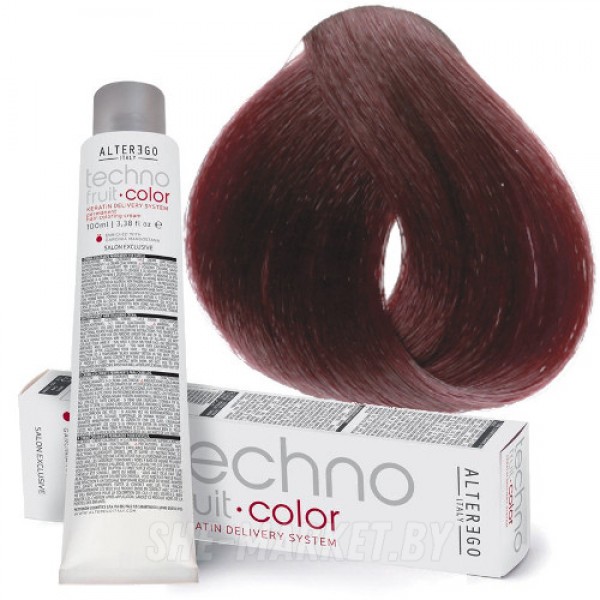 Краска для волос перманентная Techno Fruit Color 6/5 темно-русый с оттенком красного дерева, 100мл