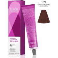 Стойкая крем-краска LondaColor 4/75 шатен коричнево-красный 60мл Стойкая крем-краска LondaColor 4/75 шатен коричнево-красный 60мл
