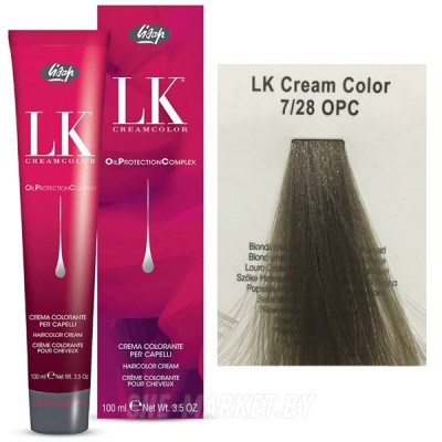 Краска для волос LK OPC Oil Protection Complex  7/28 жемчужно-пепельный блондин 100мл