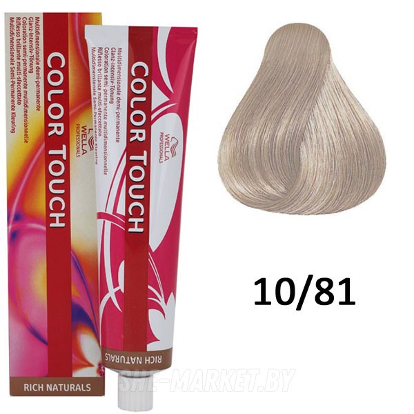 Оттеночная краска Wella Color Touch 10/81 Насыщенные натуральные 60мл
