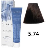 Безаммиачный краситель для волос AURORA 5.74 Demi Permanent Hair Color, 60мл