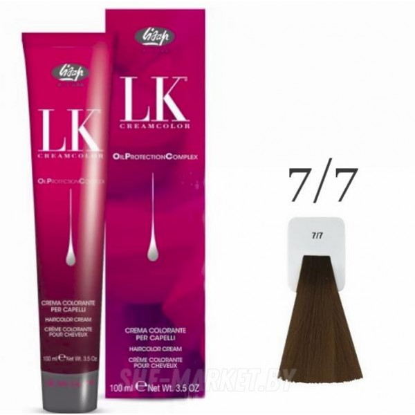 Краска для волос LK OPC Oil Protection Complex 7/7 блондин бежевый, 100мл