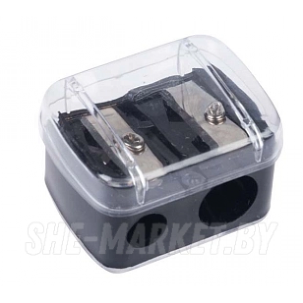 Точилка Beauty для косметического карандаша двойная, черная