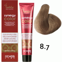 Безаммиачная краска для волос SELIAR SYNERGY COLOR 8.7 Light Blonde Brown Белокурый светло-каштановый
