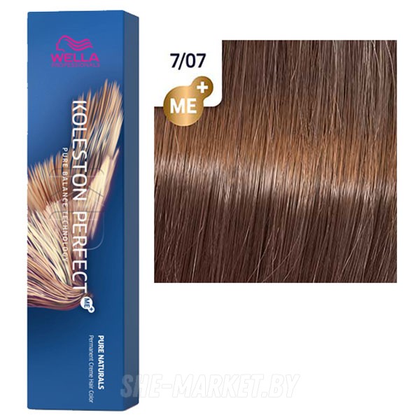 Стойкая крем-краска Koleston Perfect ME+ 7/07 Olive Чистые натуральные 60мл