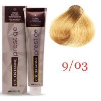 Крем краска для волос Colorianne Prestige ТОН - 9/03 Теплый натуральный ультрасветлый блондин, 100мл Крем краска для волос Colorianne Prestige ТОН - 9/03 Теплый натуральный ультрасветлый блондин, 100мл