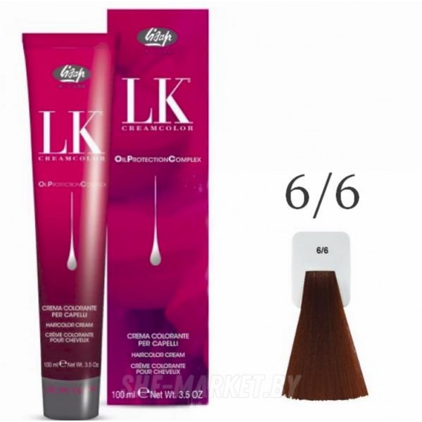 Краска для волос LK OPC Oil Protection Complex 6/6 темный блондин медный, 100мл