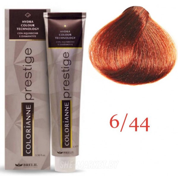 Крем краска для волос Colorianne Prestige ТОН - 6/44 Темный яркомедный блонд, 100мл