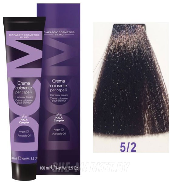 Крем-краска DCM Hair Color Cream HOP Complex 5/2 100мл