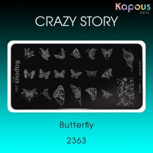 Пластина для стемпинга Crazy story Butterfly Пластина для стемпинга Crazy story Butterfly