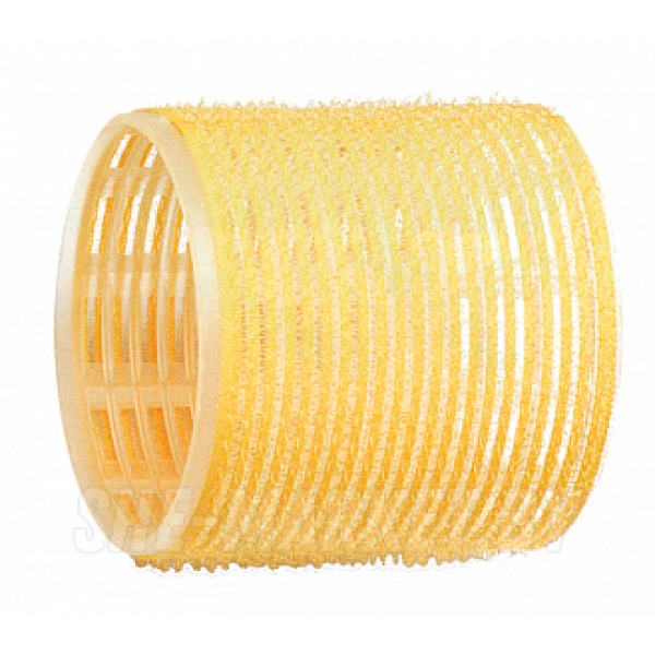 Бигуди-липучки, желтые d 65мм., 6шт/упк