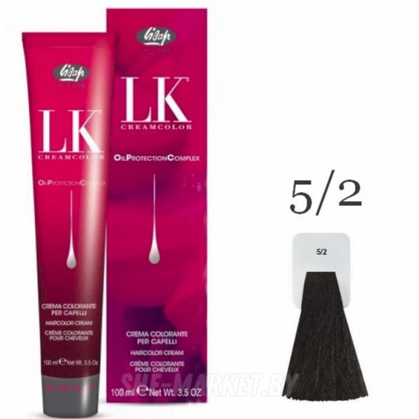Краска для волос LK OPC Oil Protection Complex 5/2 светло-каштановый пепельный, 100мл