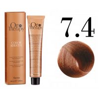 Безаммиачная крем-краска для волос ORO Therapy Color Keratin 7.4, блондин медный, 100мл