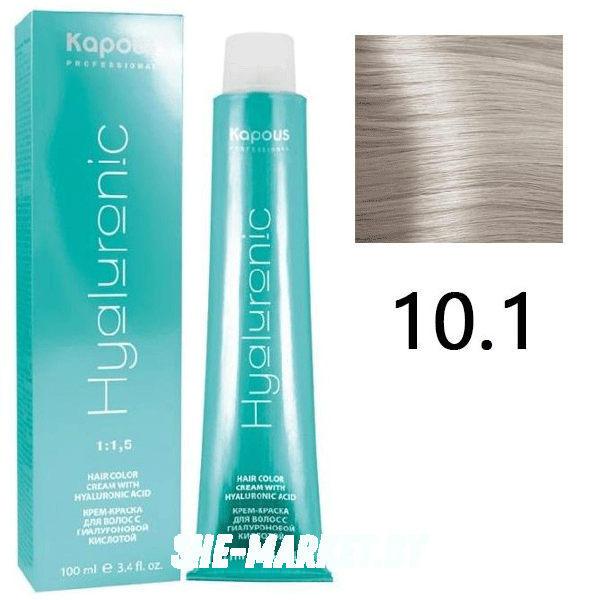 Крем-краска для волос Hyaluronic acid  10.1 Платиновый блондин пепельный, 100 мл