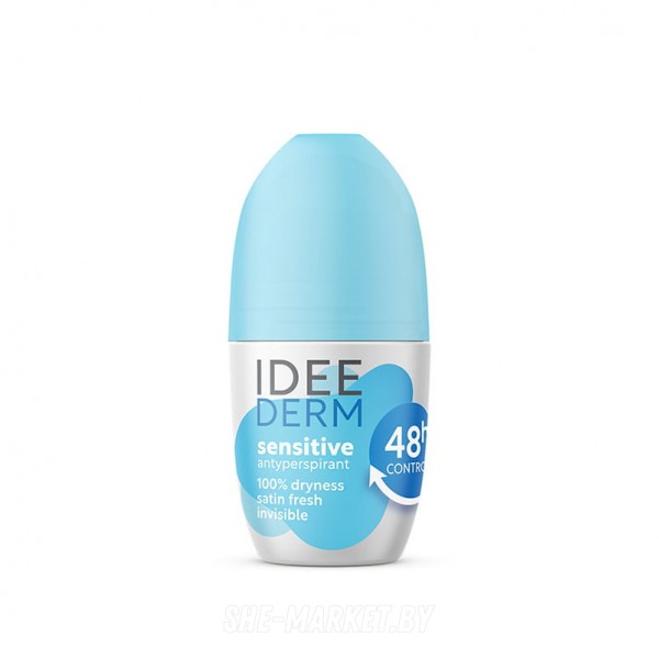 Шариковый антиперспирант для чувствительной кожи SENSITIVE 48h IDEE DERM, 50мл