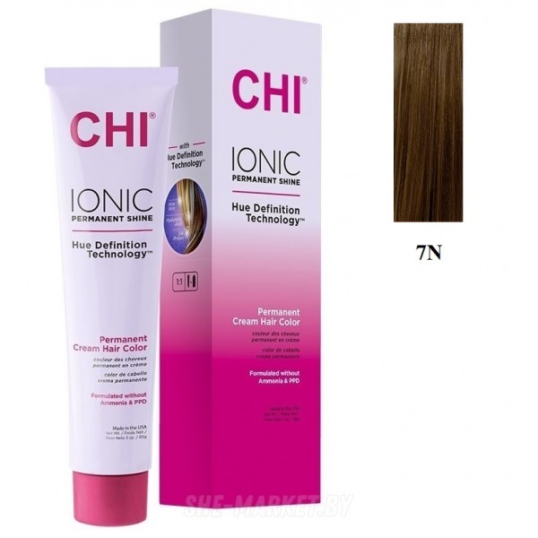 Безаммиачная крем-краска для волос Ionic Permanent Shine Hair Color 7N, 85гр