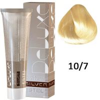 Крем-краска для седых волос SILVER DE LUXE 10/7 светлый блондин коричневый 60мл